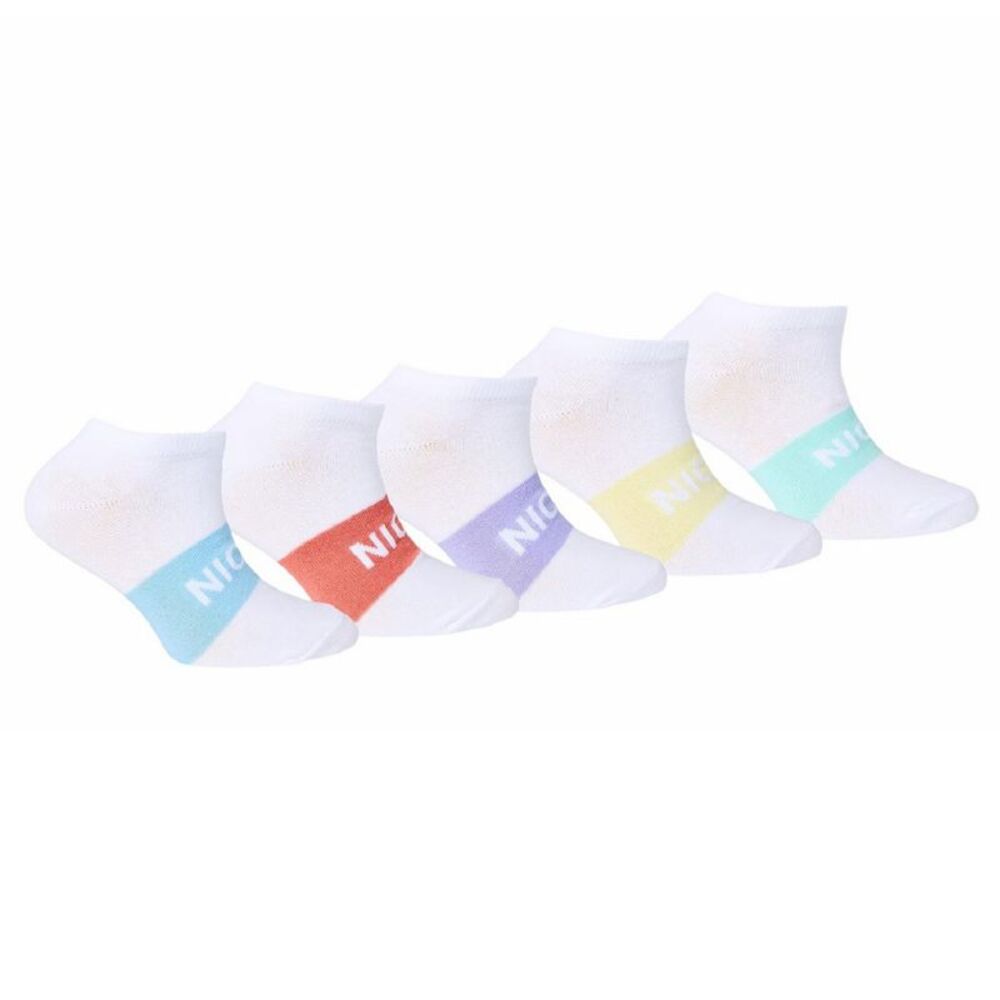 Nicce Childrens/Kids Towson Colour Block Trainer Socks (Pack of 5) / Blue Block